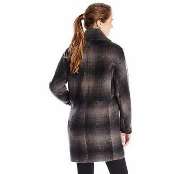 NWT Marc New York Oversized Jacket Emma Brushed Wool Blend Plaid Coat Size 10 - Picture 2 of 16